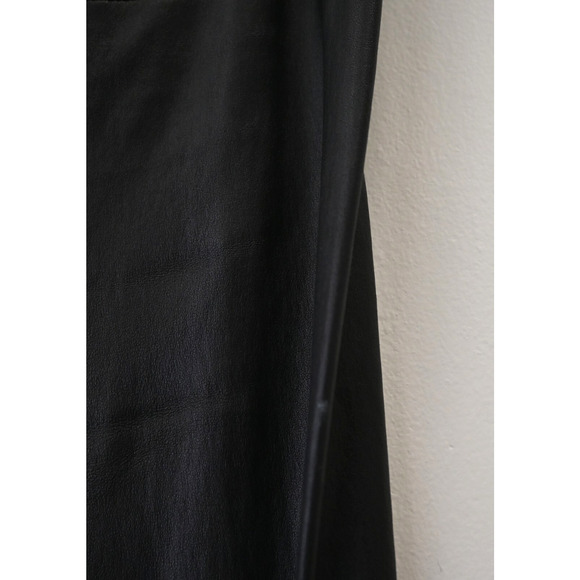 The Row Leather Leggings Medium Black Ankle Zip Straight Leg Pull On Pants - Picture 6 of 13